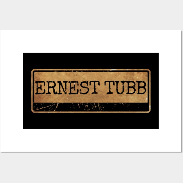 Aliska text black retro - Ernest Tubb Wall Art by Aliska